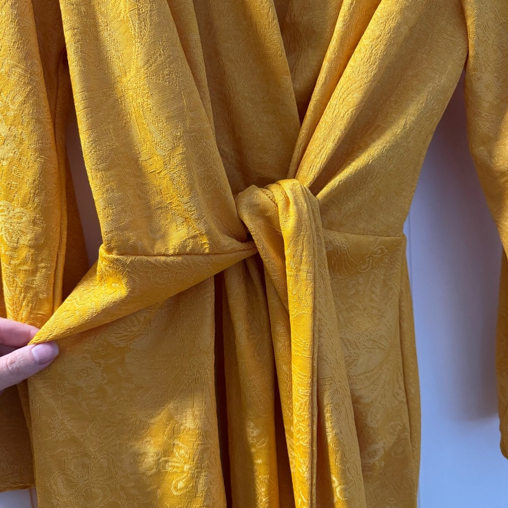 Ara Yellow Wrap Robe - Picture 3 of 4